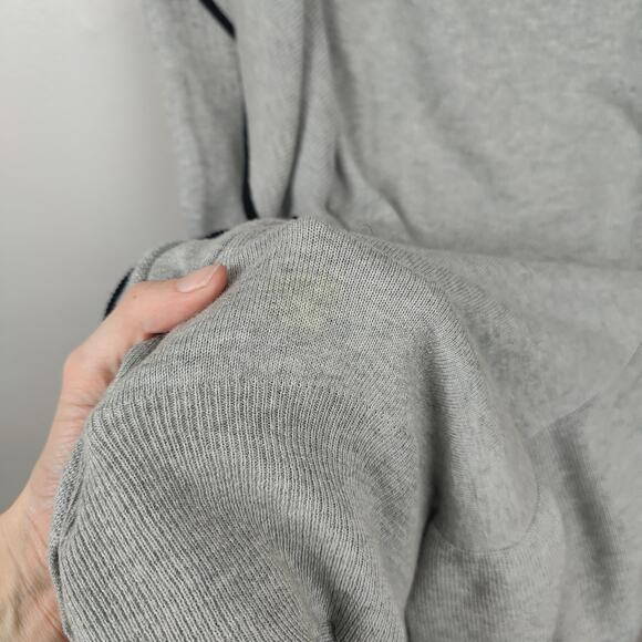 Tsumori Chisato Sweater Womens Medium Gray Ruffled Short Sleeve Cotton Silk FLAW - Picture 7 of 11